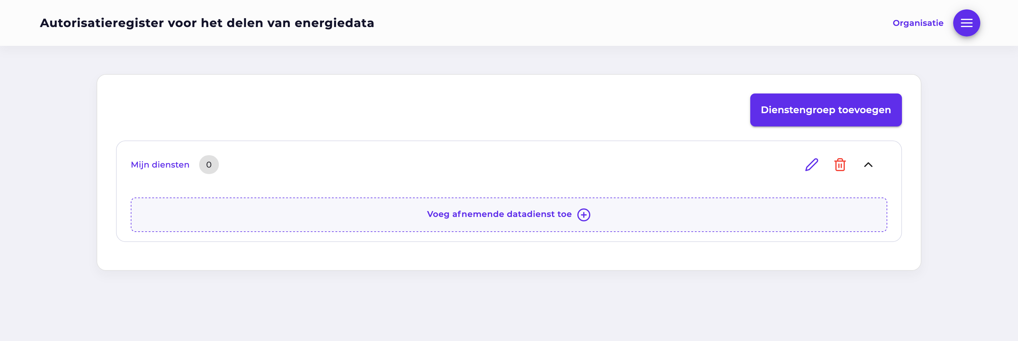 afnemende datadienst met groep