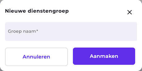 nieuwe dienstengroep