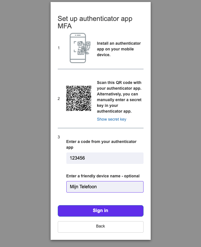 setup mfa